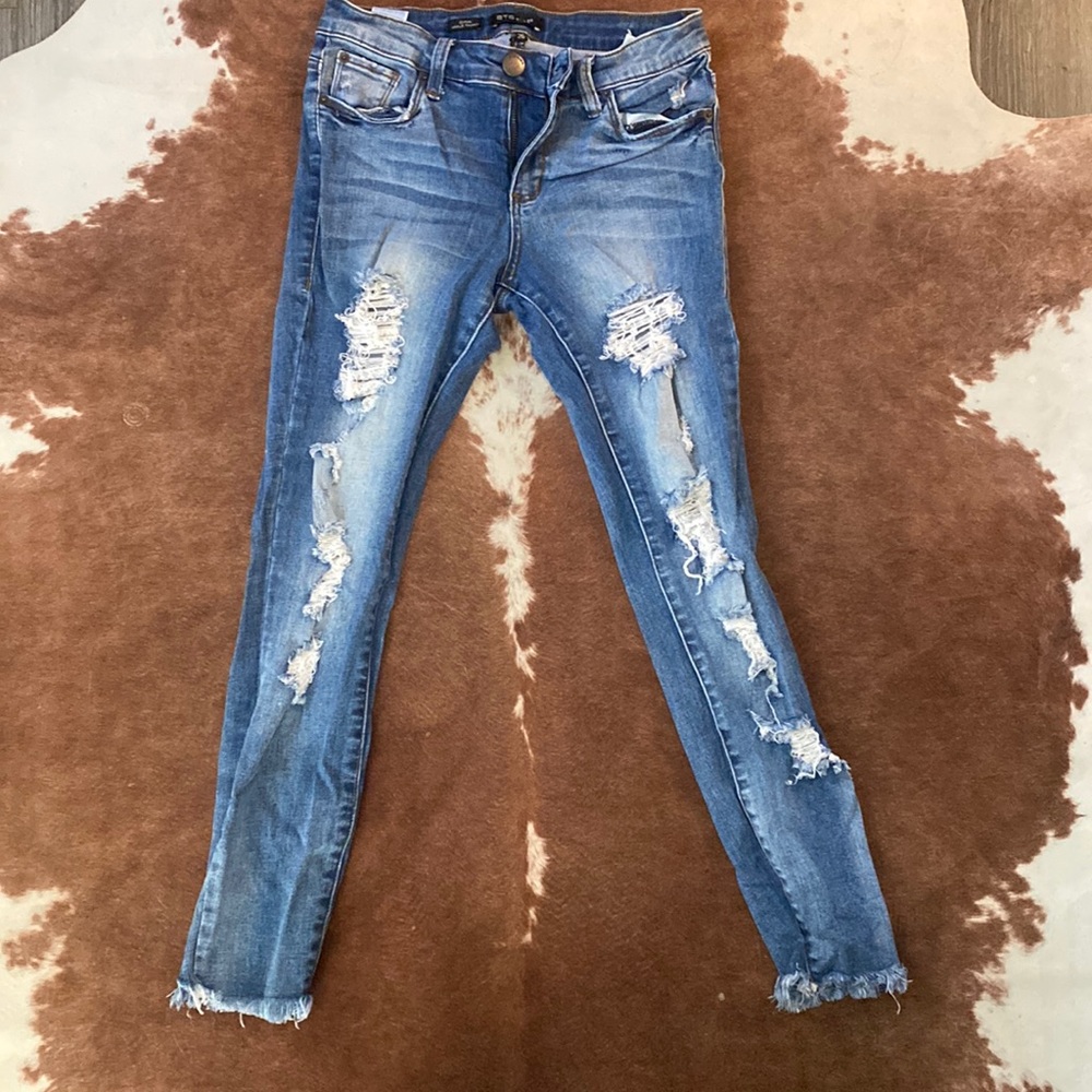 STS blue Emma ankle skinny distressed jeans